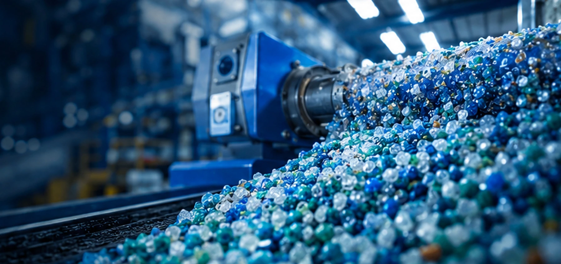 Profissional trabalhando com materiais plásticos em ambiente industrial